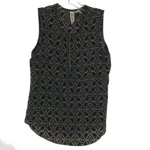 😀 3 for $20 Mimi Chica Zip Front Tribal Print Top